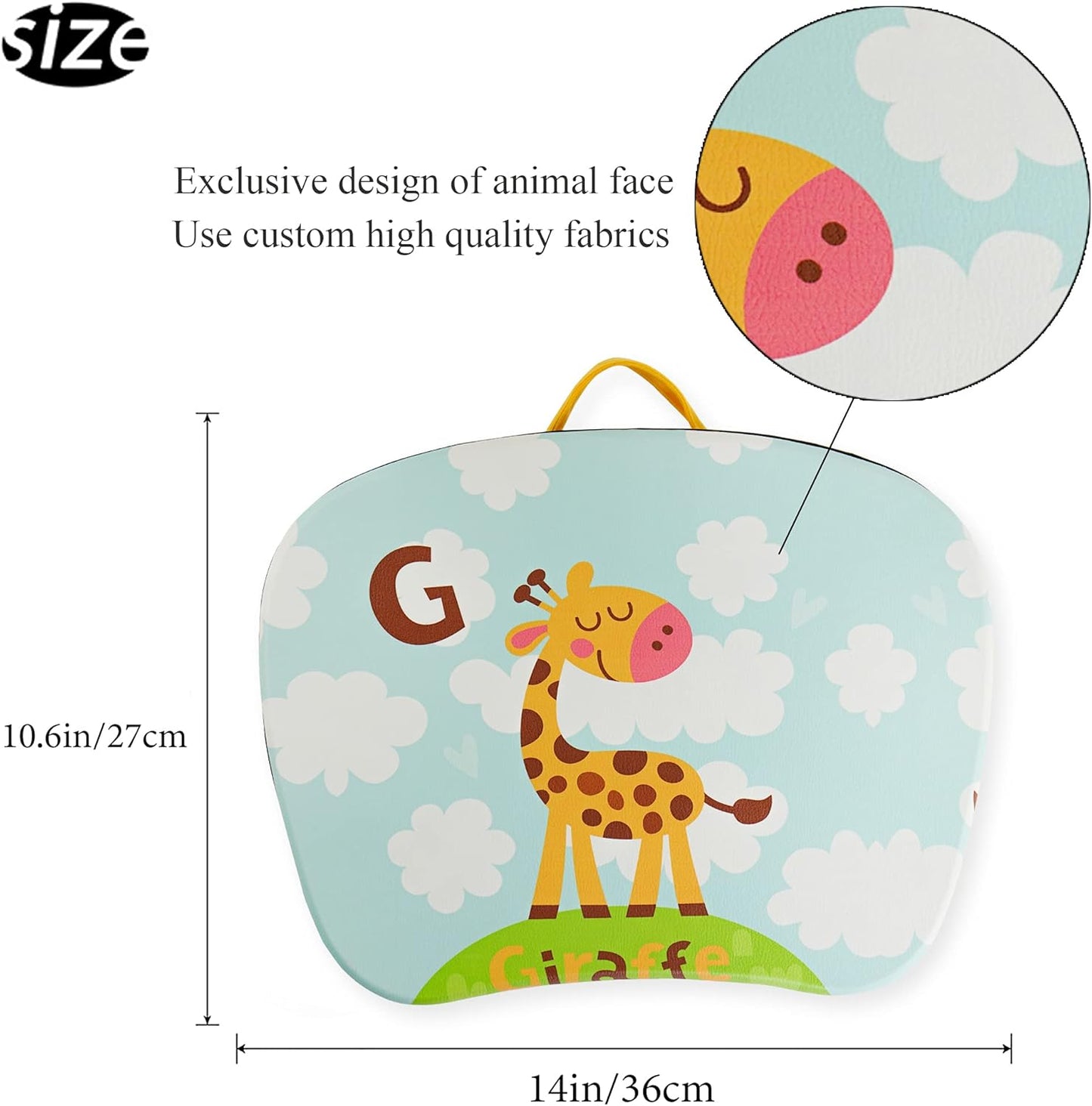 Pets Lap Desk - Lapdesk Fits up to 11.6 Inch laptops - Drawing Table and Craft Desk (1-Giraffe)