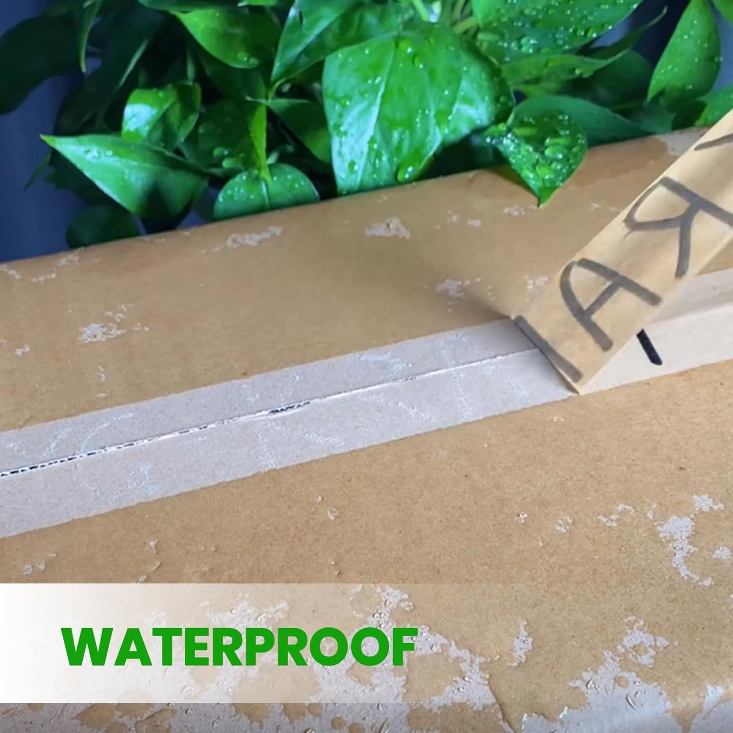 ADHES Heavy Duty Kraft Paper Tape Eco Friendly Packing Tape Writable Non-Coated Surface for Masking, Sealing, and Packaging Use,2” x 43 Yards,72Rolls