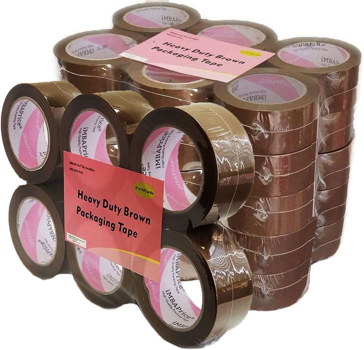 iMBAPrice Sealing Tape - 1 Box of Premium (36 Roll of 110 Yards) 36x330 Feet Long 2" Wide Brown Shipping Packaging Tape