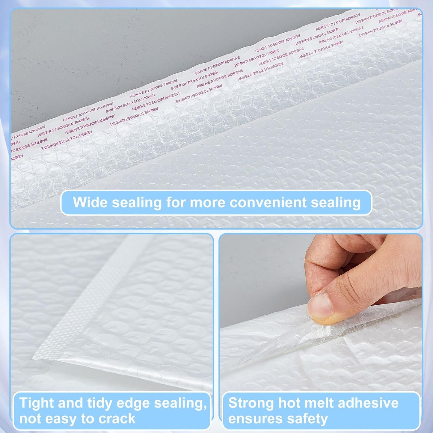 Ireer 20 Pack Large Bubble Mailers 12 x 16" Poly Padded Envelopes Cushioned Mailing Envelopes Bubble Padded Mailers Self Adhesive Waterproof Shipping Bags for Business Christmas Party Gift Packaging