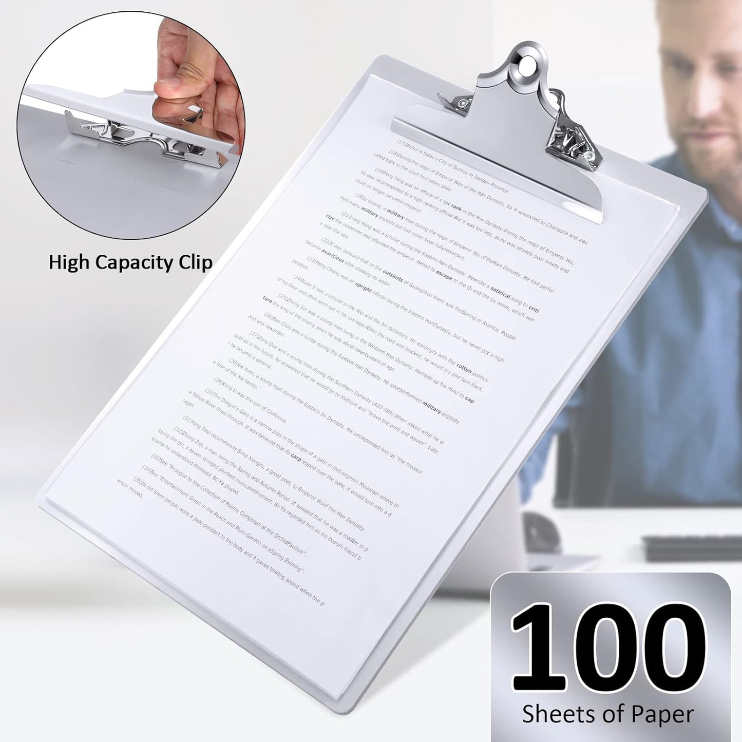 8 Pcs Metal Clipboard Heavy Duty Aluminum Clipboards 12 x 9 Inch Metal Clip Board with Low Profile Clip A4 Letter Size Document Holder for Office School Medical Jobsite Laboratory