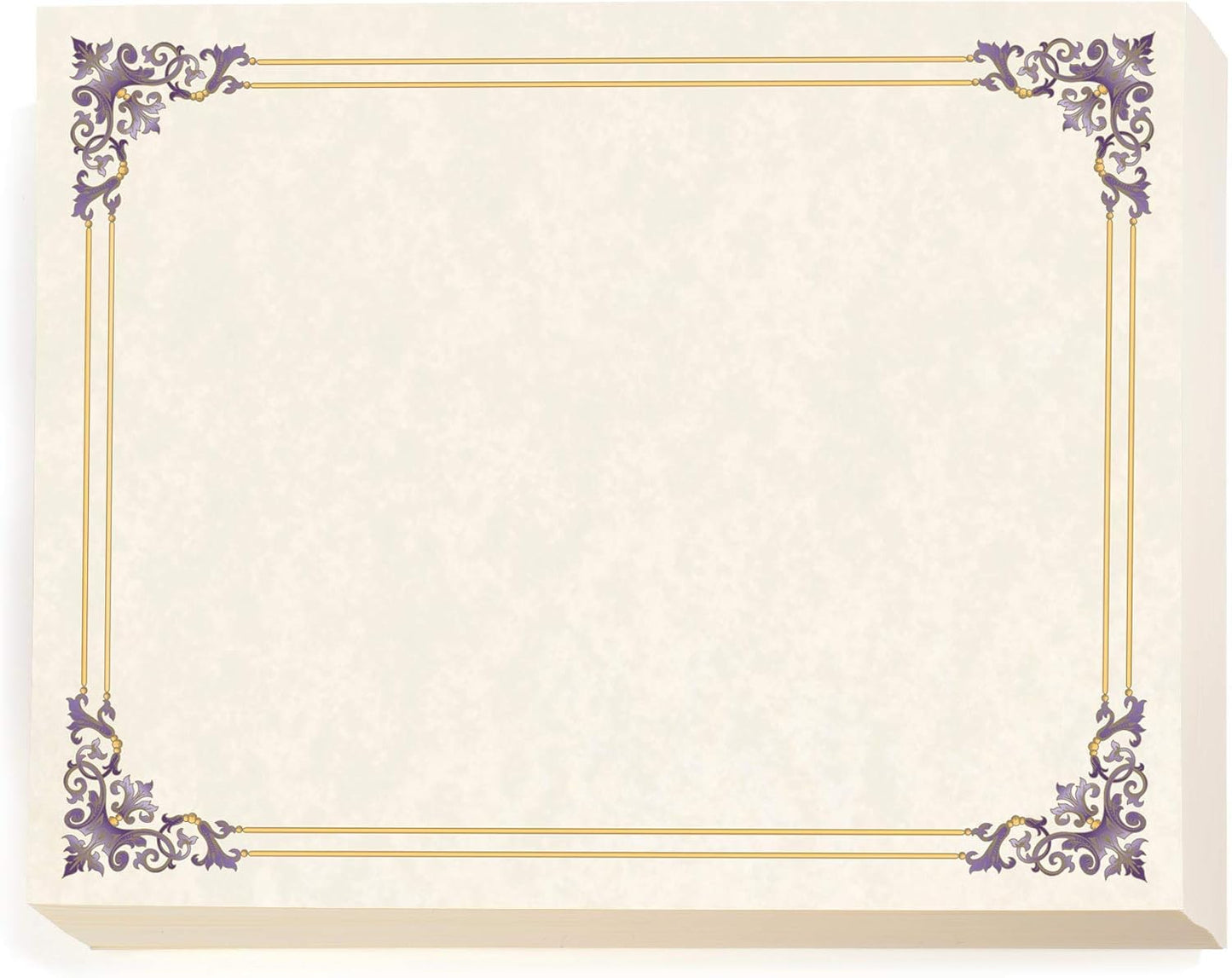 PaperDirect Wine and Gold Foil Accents on Renaissance Standard Certificates, 8½ x 11, 100 Count, Certificates and Awards Paper, for School, Work, Diplomas & Award Certificates