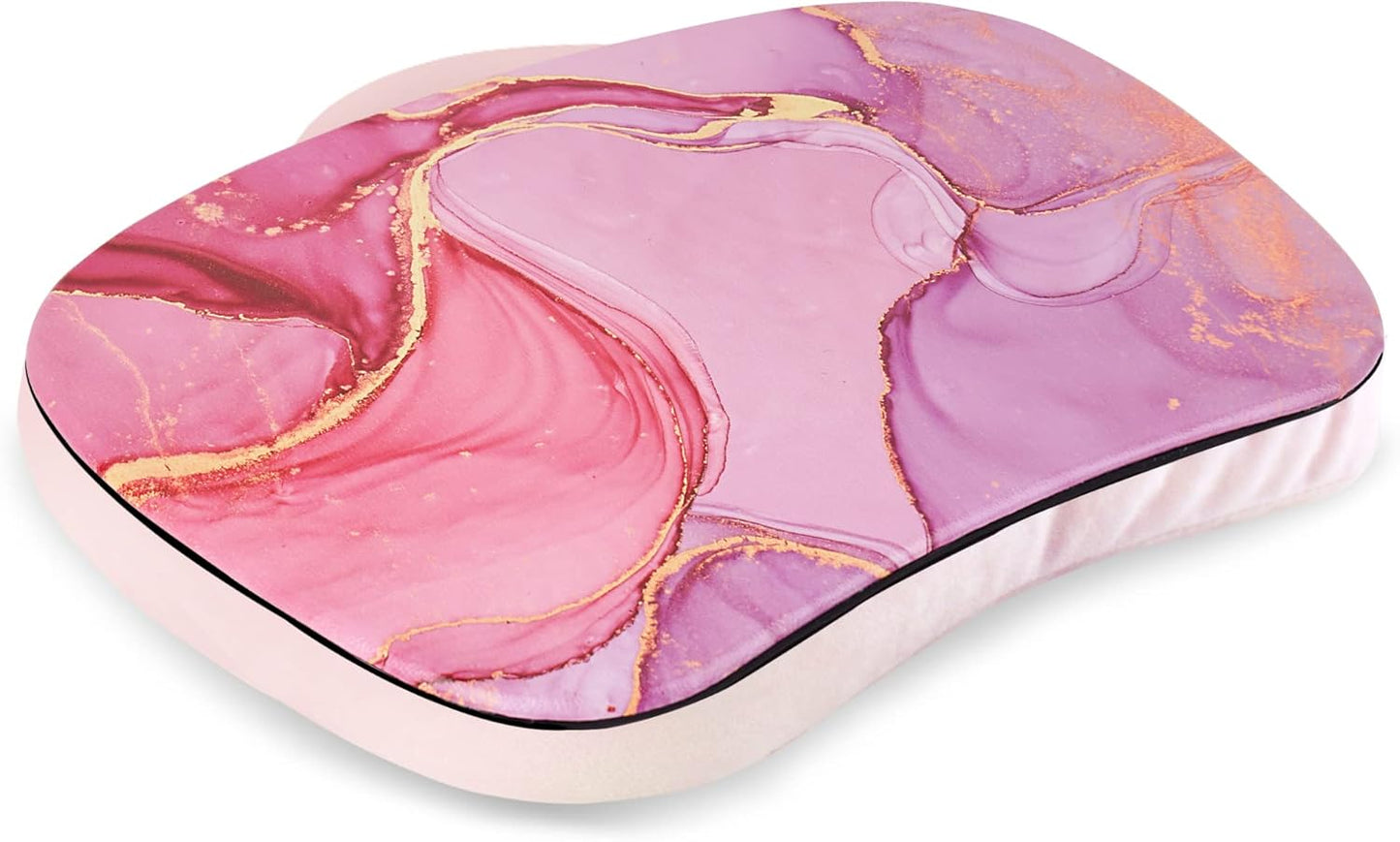 Lap Laptop Desk - Portable, Fits up to 15.6 inch Laptop, with Pillow Cushion, Media Slot, Anti-Slip Ledge, Ergonomic Cushion