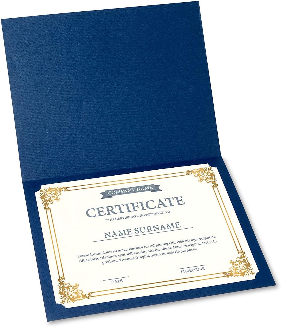 Empire Gold & White Parchment Certificate Papers - Pack of 100, Not FOIL, Laser & Inkjet Printer Compatible, For Office, Business Awards, Graduation, School Diplomas, 8-1/2" x 11" on 60 lb.Text Stock