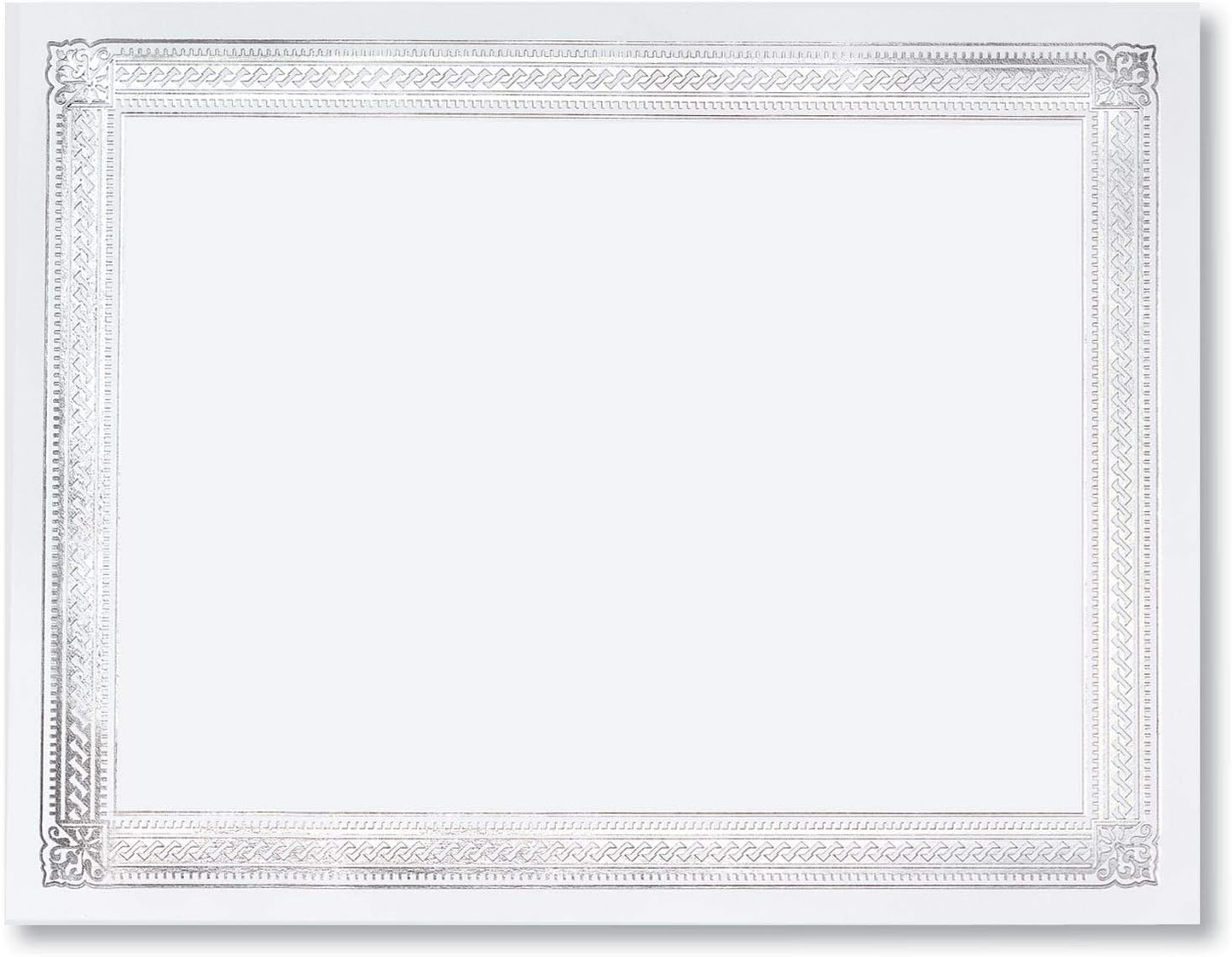 PaperDirect Silver on White Elite Specialty Certificates, 8½ x11, Foil Accents, 50 Count, Certificates And Awards Paper, For School, Work, Diplomas & Award Certificates