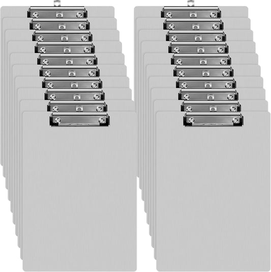 Epakh 20 Pieces Clipboard Bulks Metal Clipboard Aluminum Office Low Profile Clip Standard A4 Letter Size Metal Clip Board, Size 12.5 x 9 Inch