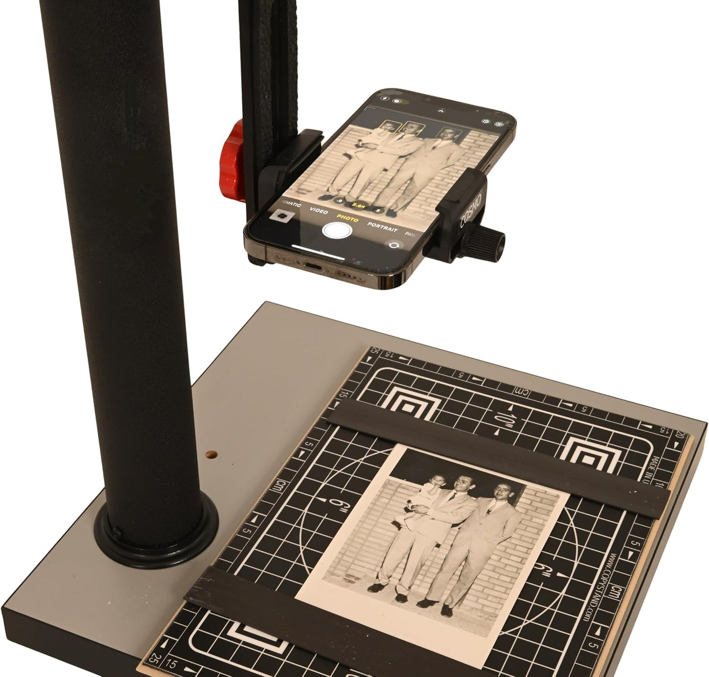 Cosmo Copy Stand, Mini 500, a Compact Tool with Floating Magnet Board for Digitizing Old Photos with Your High-Pixel Camera or Smartphone Instead of Scanning. Made in The USA