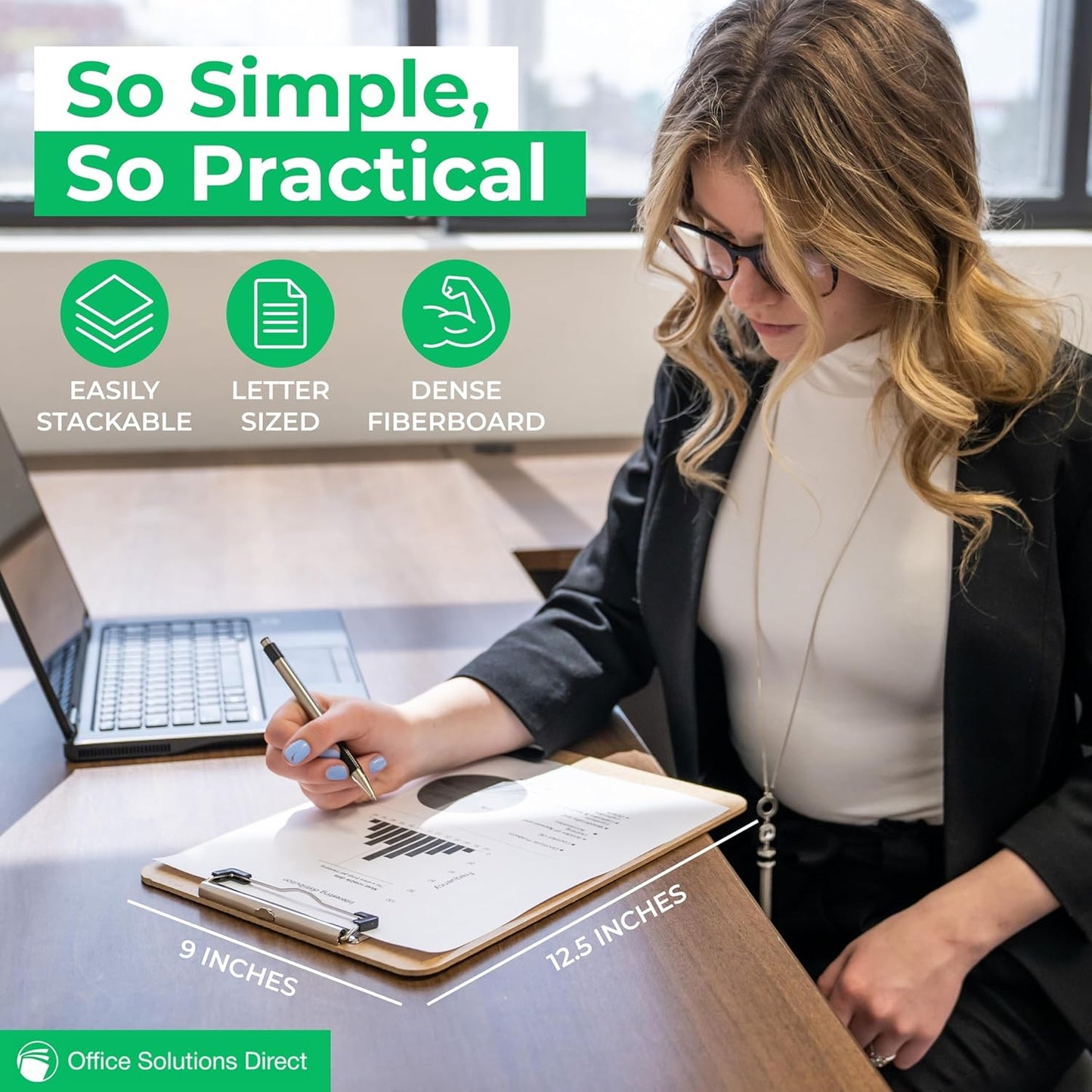 Clipboards (Set of 30) Letter Size Clipboard, Low Profile Clip, Classroom Supplies