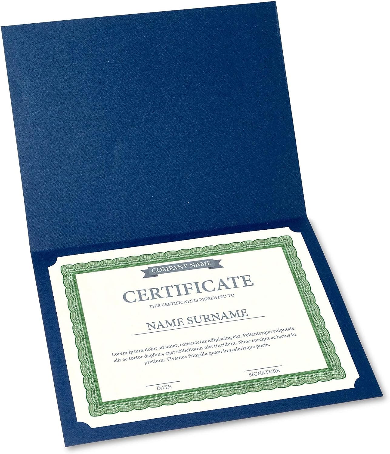 Executive Green & White Parchment Certificate Papers - Pack of 25, Laser & Inkjet Printer Compatible, For Office, Business Awards, Graduation, School Diplomas, 8-1/2" x 11" on 60 lb. Text Stock