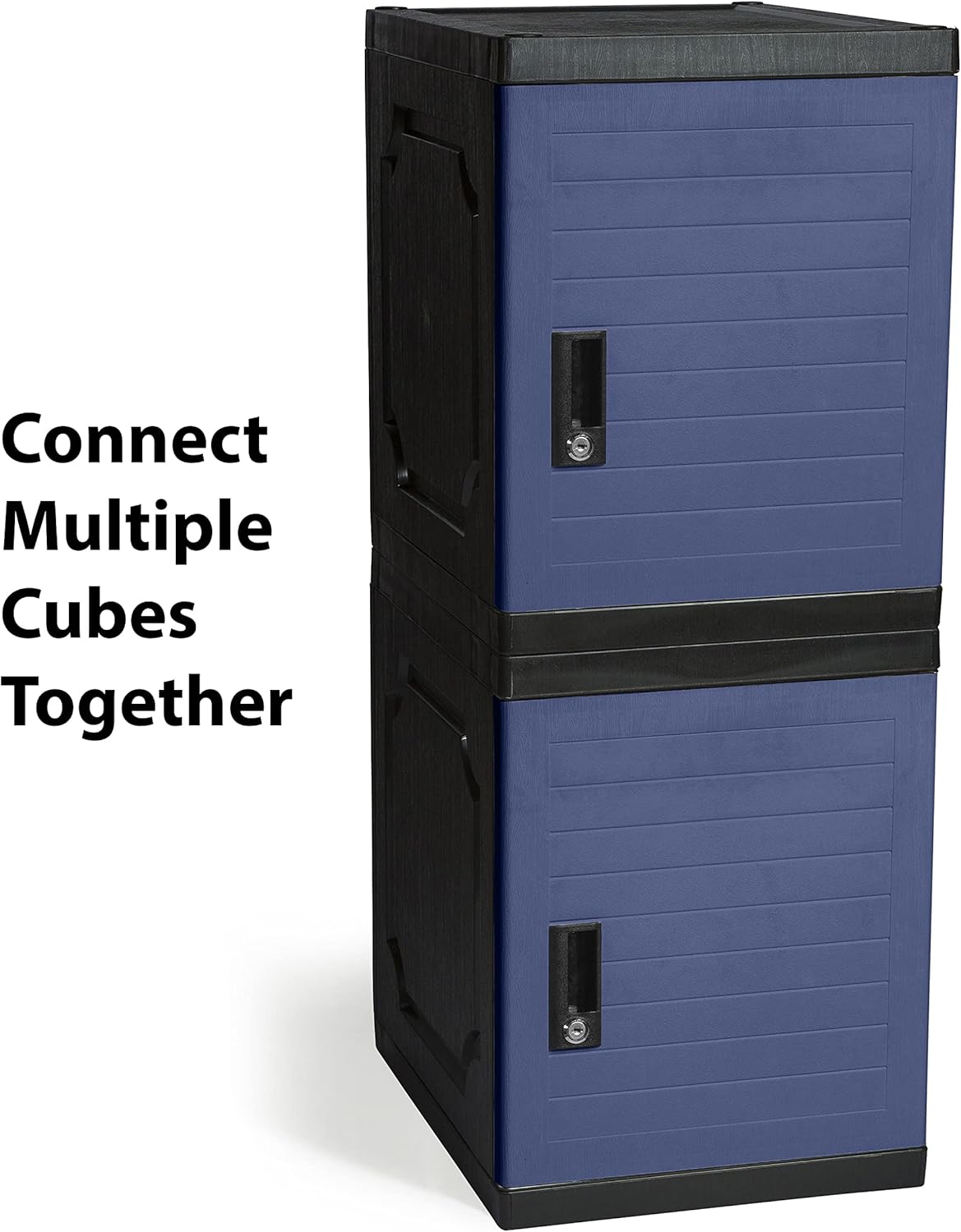 Jink Kids Locker, 19", Lockable/Stackable Storage Locker Box, Great for Home, School & Office (Royal Blue)