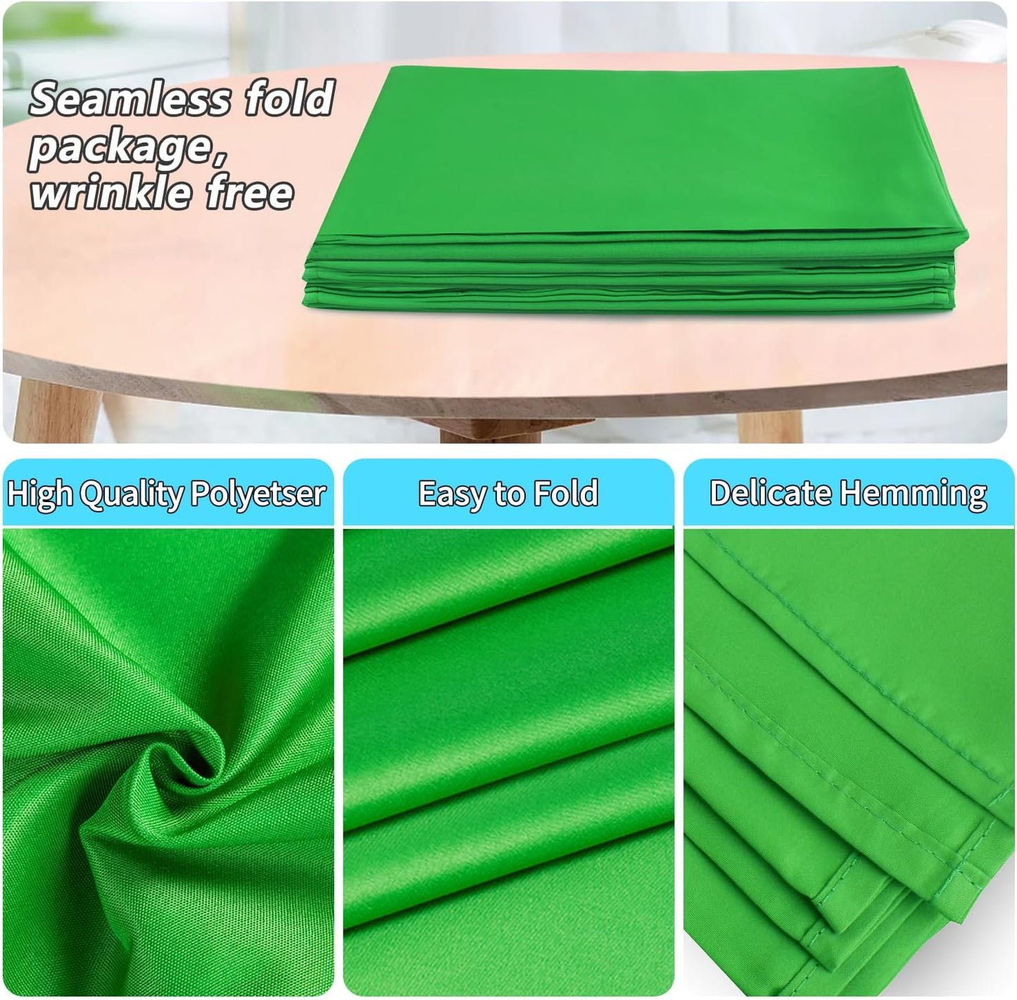 10 x 20 ft Green Backdrop Background Green Screen Green Backdrop for Photography Video Recording Picture Shooting high Density Polyester Fabric Pure Recording Parties Curtain