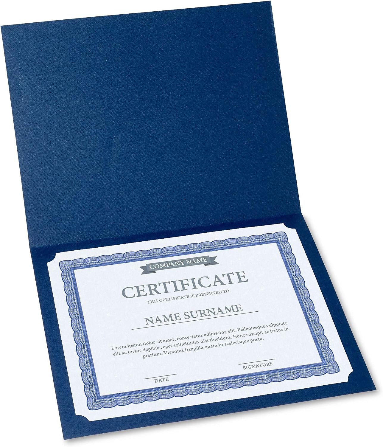Executive Blue Parchment Certificate Papers - Pack of 100, Laser & Inkjet Printer Compatible, For Office, Business Awards, Graduation, School Diplomas, 8-1/2" x 11" on 60 lb. Text Stock