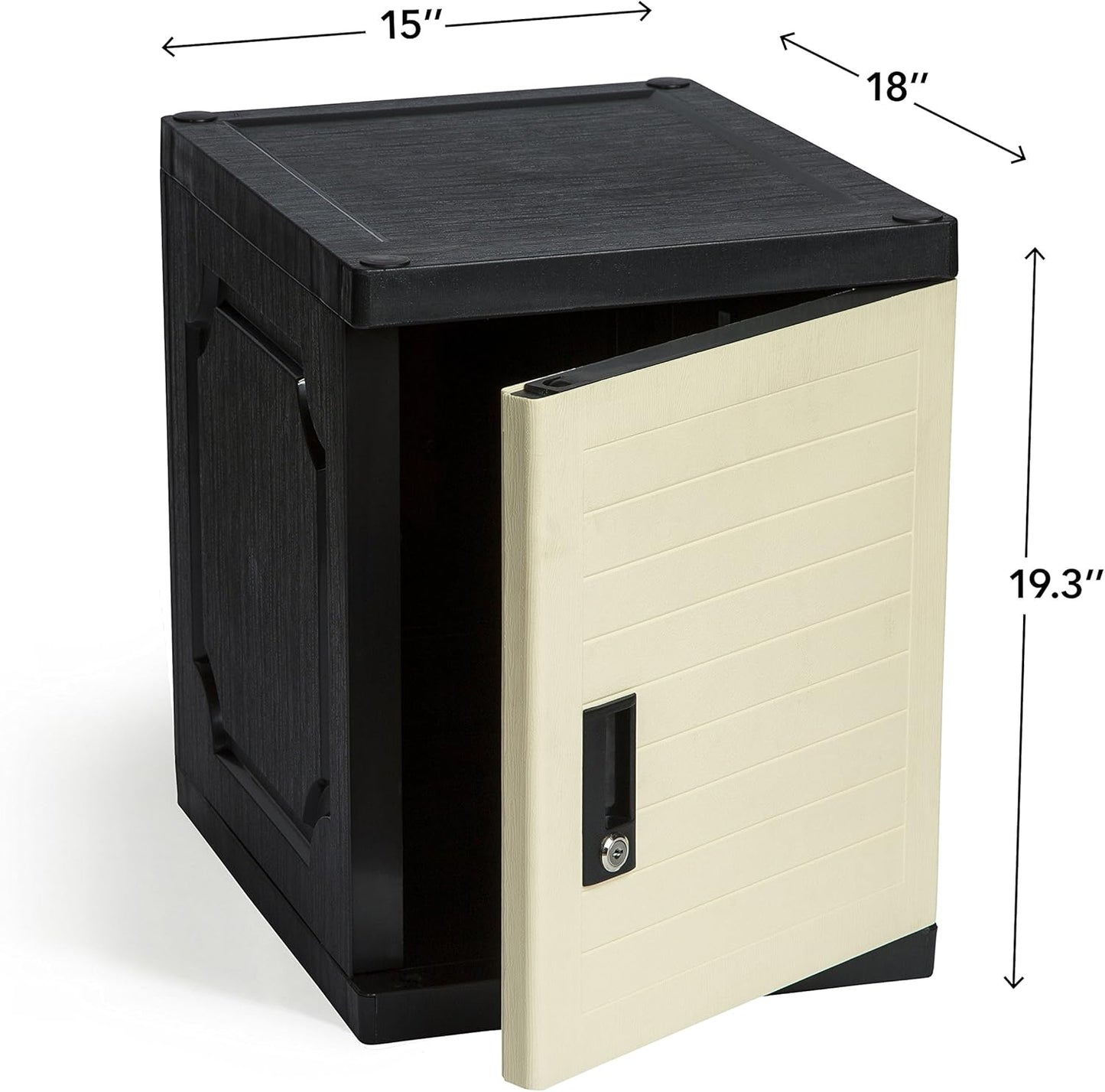 Jink Storage Cabinet Lock Box - Large Lockable Storage Box - Lockers for Home, Office, Dorm or School (White)